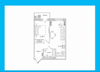 Продается однокомнатная квартира, 43.4 м2, деревня Новосаратовка