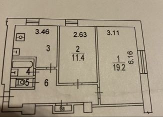 Продается двухкомнатная квартира, 55.5 м2, Москва, 1-я Дубровская улица, 5