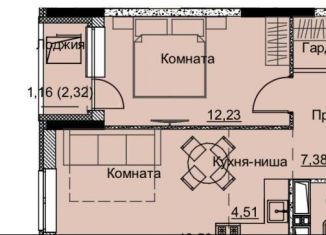 Продажа 1-комнатной квартиры, 44.4 м2, Ижевск