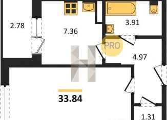 Продам 1-комнатную квартиру, 33.8 м2, Воронеж, Острогожская улица, 164, Советский район