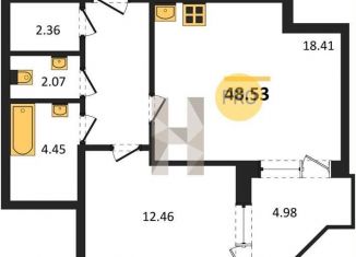 Продам 1-ком. квартиру, 48.5 м2, Воронеж, Острогожская улица, 164