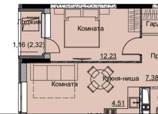 Продаю 1-ком. квартиру, 44.4 м2, Ижевск