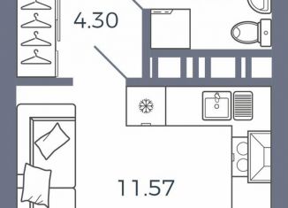 Квартира на продажу студия, 21.2 м2, село Николаевка