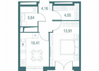 Продажа 1-ком. квартиры, 37.1 м2, Одинцово