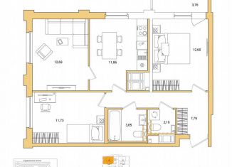 Продается 3-ком. квартира, 64.6 м2, Санкт-Петербург