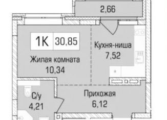 Продажа однокомнатной квартиры, 30.9 м2, Новосибирск, метро Заельцовская