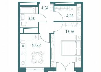 Продается однокомнатная квартира, 37.3 м2, Одинцово