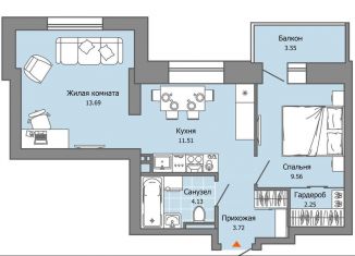 Продажа двухкомнатной квартиры, 46 м2, Пермский край