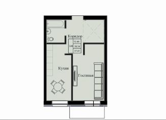 Продается 1-комнатная квартира, 37.4 м2, Красноярск