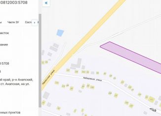 Продажа земельного участка, 56 сот., станица Анапская, Набережная улица