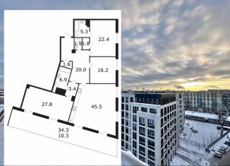 Продается квартира со свободной планировкой, 164 м2, Санкт-Петербург, Петровский проспект, 11к2, метро Крестовский остров