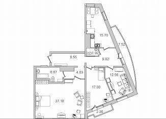 3-ком. квартира на продажу, 116 м2, Санкт-Петербург, проспект Просвещения, 43, Выборгский район