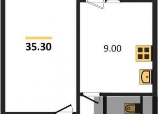 Продаю 1-комнатную квартиру, 35.3 м2, Воронеж