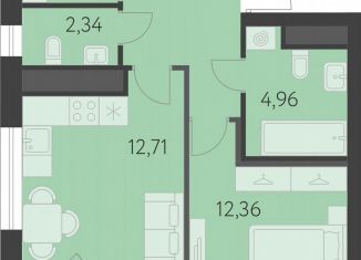 Продажа однокомнатной квартиры, 44 м2, Екатеринбург, улица Академика Парина, 27, метро Чкаловская