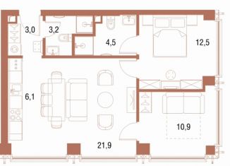 Продам 2-комнатную квартиру, 62.2 м2, Москва, метро Дмитровская, 2-я Хуторская улица, 34