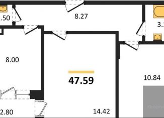 2-комнатная квартира на продажу, 47.6 м2, Воронеж, Острогожская улица, 164, Советский район