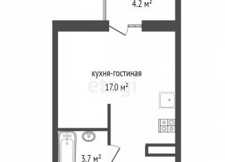 Продается квартира студия, 25.5 м2, посёлок городского типа Молодёжное