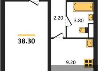 Продам однокомнатную квартиру, 38.3 м2, Воронеж, Ростовская улица, 18А