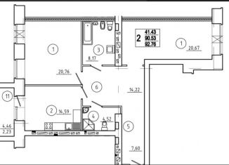 Продается 2-комнатная квартира, 93.6 м2, Омск, улица Булгакова, 6