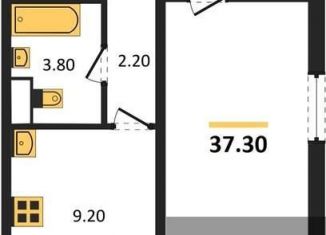 Продам 1-ком. квартиру, 37.3 м2, Брянск, Ростовская улица, 14