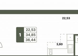 Продается 1-ком. квартира, 36.4 м2, Республика Башкортостан