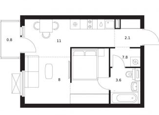 Продается 1-комнатная квартира, 35.7 м2, деревня Утечино