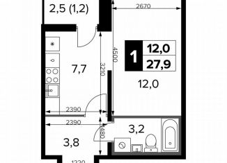 1-ком. квартира на продажу, 27.9 м2, Москва, Ленинградское шоссе, 228к5, Молжаниновский район