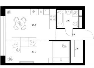 Продается однокомнатная квартира, 36.6 м2, Москва, жилой комплекс Москворечье, 1.1, район Москворечье-Сабурово