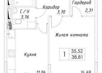 Продам 1-ком. квартиру, 36.5 м2, Дмитров