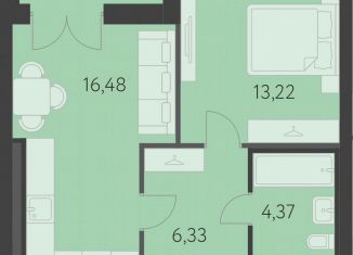 1-комнатная квартира на продажу, 42 м2, Екатеринбург, метро Чкаловская, улица Академика Парина, 27