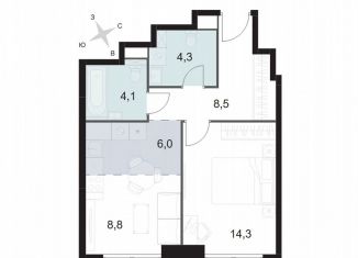 Продается 2-комнатная квартира, 46 м2, Москва, ЮЗАО