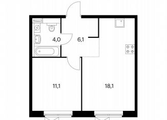 Продается однокомнатная квартира, 39.2 м2, Москва, метро Братиславская