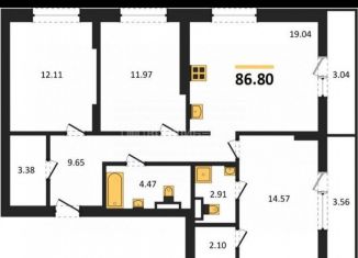 Продаю трехкомнатную квартиру, 86 м2, Владимирская область, Озёрная улица, 31