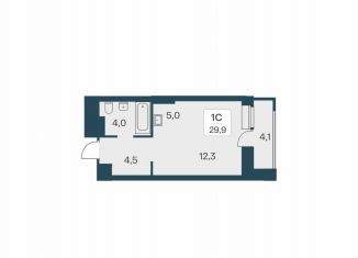 Продам квартиру студию, 29.9 м2, Новосибирск, метро Заельцовская