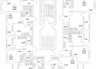 Продажа двухкомнатной квартиры, 70.3 м2, Санкт-Петербург, Планерная улица, 99, муниципальный округ Юнтолово