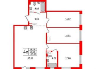 Продам 3-комнатную квартиру, 103 м2, Санкт-Петербург, Белоостровская улица, 10к2, муниципальный округ Ланское