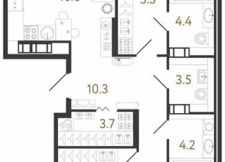 Продается трехкомнатная квартира, 86.2 м2, Санкт-Петербург, Фрунзенский район