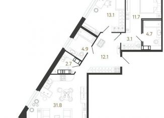 Продаю двухкомнатную квартиру, 84.1 м2, Санкт-Петербург, метро Обводный канал