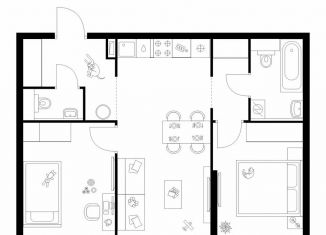 Продам 2-комнатную квартиру, 53.5 м2, Москва, метро Речной вокзал