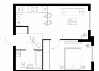 Продам 1-ком. квартиру, 41.2 м2, Москва, Головинский район