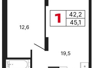 Продам 1-комнатную квартиру, 45.1 м2, Екатеринбург, улица Владимира Высоцкого, 7/3