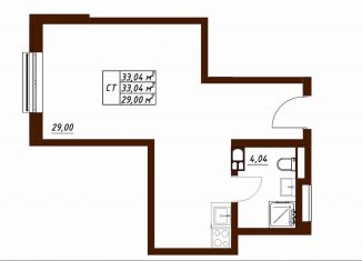 Продаю квартиру студию, 33 м2, Обнинск, Белкинская улица, 34