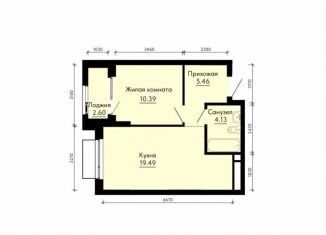 Продам 1-комнатную квартиру, 40.8 м2, Свердловская область, жилой комплекс ПаркЛайф, 8