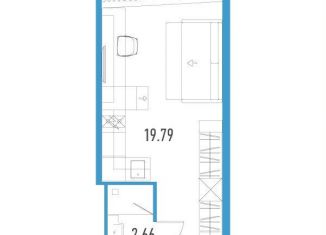 Квартира на продажу студия, 22.5 м2, Санкт-Петербург, площадь Конституции, 3, метро Московская