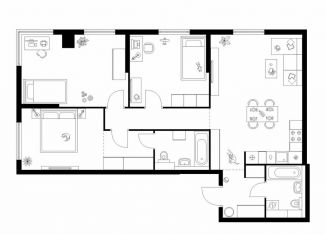 Трехкомнатная квартира на продажу, 93.4 м2, Москва, САО