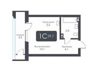 Продажа квартиры студии, 29.7 м2, Новосибирская область, улица Фрунзе, 236