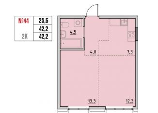 Продается 2-комнатная квартира, 42.2 м2, рабочий поселок Маркова, квартал Стрижи, 16