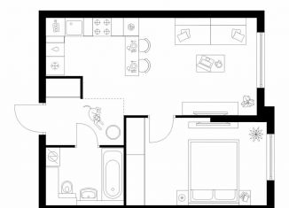 Продам 1-комнатную квартиру, 41.1 м2, Москва, Головинский район