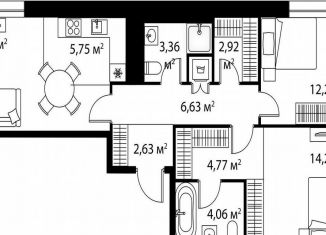 Продам двухкомнатную квартиру, 72 м2, Москва, район Москворечье-Сабурово