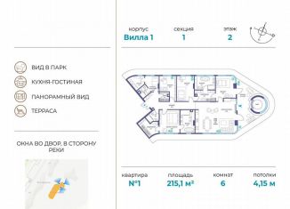 Многокомнатная квартира на продажу, 215.1 м2, Москва, метро Филёвский парк